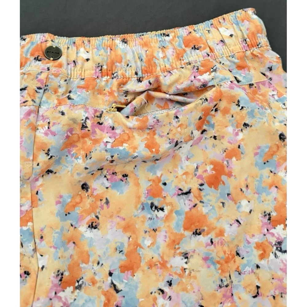 Prana Mariya Shorts Women's Size Large Orange Athletic Elastic Waist New! - Picture 7 of 8